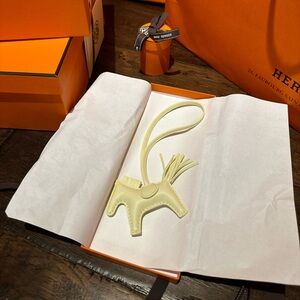 BRAND NEW AUTHENTIC HERMES RARE YELLOW HORSE RODEO CHARM